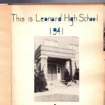 1941 Leonard High School Yearbook.