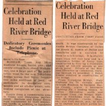 Article about the dedication of the Telephone bridge.