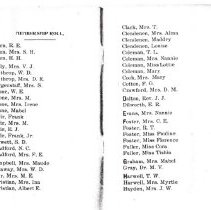 Annual directory of the Cumberland Presbyterian Church, Bonham, Texas, Marc