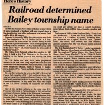 Article about the history of Bailey.