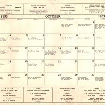 Wesleyan Service Guild of First Methodist Church, Bonham.  Birthday calenda