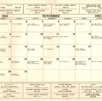 Wesleyan Service Guild of First Methodist Church, Bonham.  Birthday calenda
