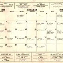 Wesleyan Service Guild of First Methodist Church, Bonham.  Birthday calenda