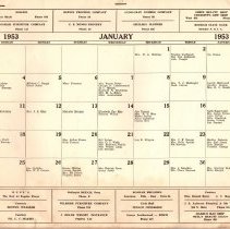 Wesleyan Service Guild of First Methodist Church, Bonham.  Birthday calenda