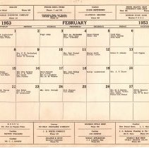 Wesleyan Service Guild of First Methodist Church, Bonham.  Birthday calenda