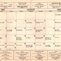 Wesleyan Service Guild of First Methodist Church, Bonham.  Birthday calenda