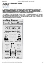 The Short Life of Robbins Milk Company.  By Tim Davis.