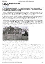 The History of Rev. Johnson's Hospital (the Colored Hospital).  By Tim Davis.