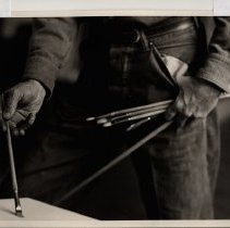 Study photograph of Norman Rockwell's hands