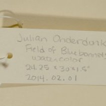Field of Bluebonnets (label)