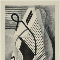 Abstract Tubular Chair And Venetian Blind