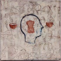 Untitled (head with bowls)