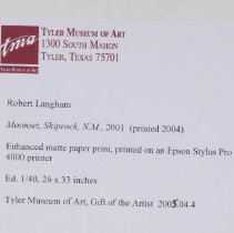 Moonset, Shiprock, N.M. (Label)