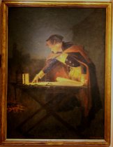 Washington Studying the Plans of Battle (Night Scene)