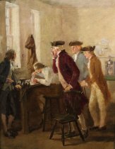 Washington Inspecting First Silver Coins, 1792