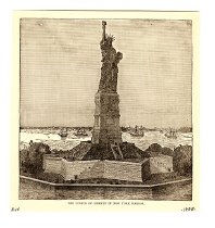 The Statue of Liberty in New York Harbor