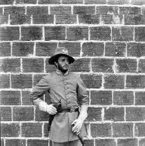 Actor posing in costume