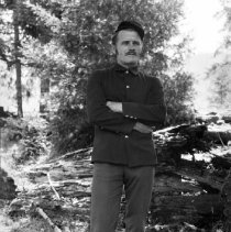 Actor posing in costume