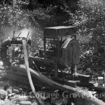 Water pump with cans of fuel