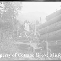 O P & E train wreck, Walden Bridge