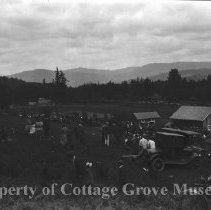Crowd on Mt. David for Motorcycle Hill Climb