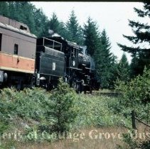 Blue Goose locomotive and supply car