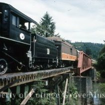 Blue Goose crossing bridge