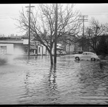Flood scene of downtown Cottage Grove
