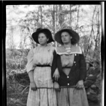 Two undentified women posing