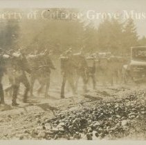 Soldier actors marching