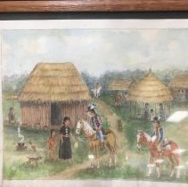 TwoIndiansOnHorsebackAtVillage