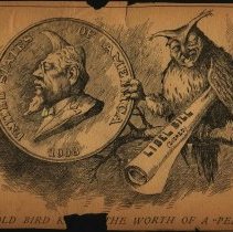 Newspaper caricature of Samuel W Pennypacker