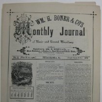 Magazine Wm. H. Boner & Co's Monthly Journal of Music and General Miscell