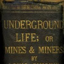 Book Underground Life or Mines and Miners, spine