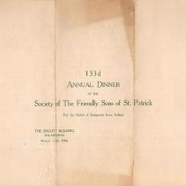 Program of the Friendly Sons of St. Patrick