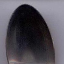 Silver tablespoon with "VEBP" engraved in handle