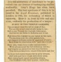 Newspaper clipping titled "Elegy in the Temple Gardens"