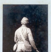 Rear view of monument for the 26th PA Emergency Regiment in studio