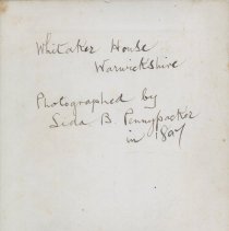 Writing on the back of the photograph
