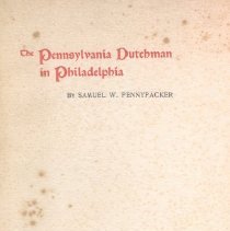 Pamphlet PA Dutchman in Philadelphia, Full text can be found at P94.151