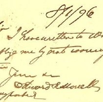 Postal card to Samuel W. Pennypacker from Edward R. Morrell
