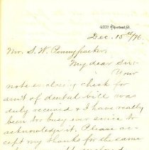 Letter to Samuel W. Pennypacker from S. H. Guilford