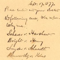 Postal card to Samuel W. Pennypacker from Peter Boyd