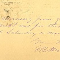 Postal card to Samuel W. Pennypacker from E. B. Hubley, page 1