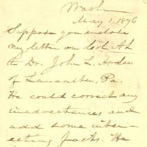 Postal card to Samuel W. Pennypacker from Samuel Yorke At Lee