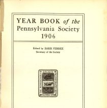 Book, Year Book of the Pennsylvania Society 1906, title page
