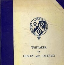 Book, Whitaker of Hesley and Palermo, cover