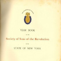 Book, Year Book of the Society of Sons of the Revolution, title page