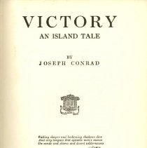 Book, Victory: An Island Tale, title page
