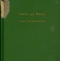 Book, Verse and Prose of James Lane Pennypacker, cover